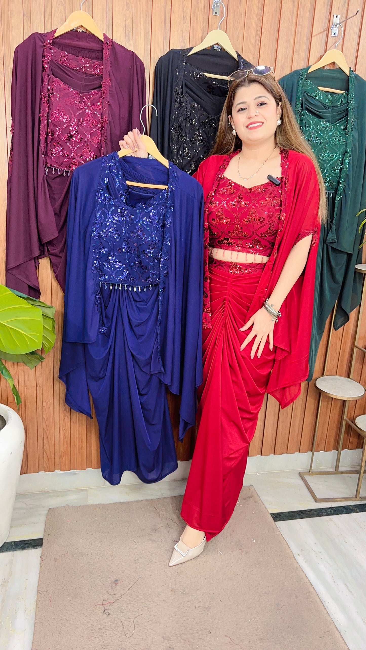 Handwork Party wear Skirt With Shrug Set