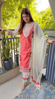 Lakhina Premium Schifli Cotton Suit