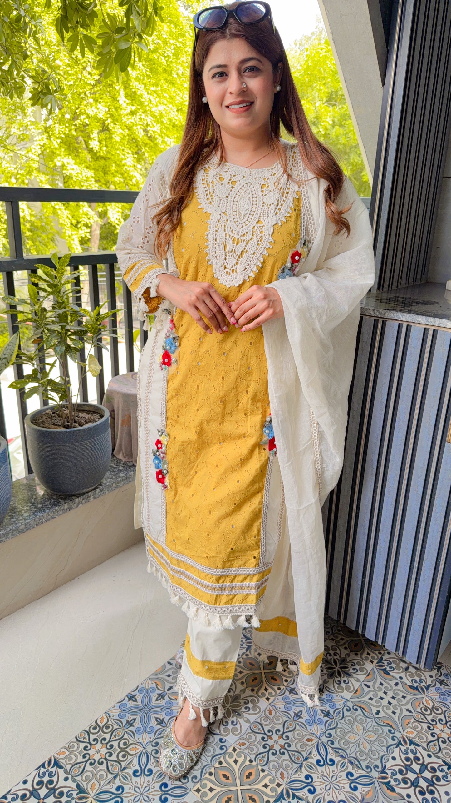 Lakhina Premium Schifli Cotton Suit