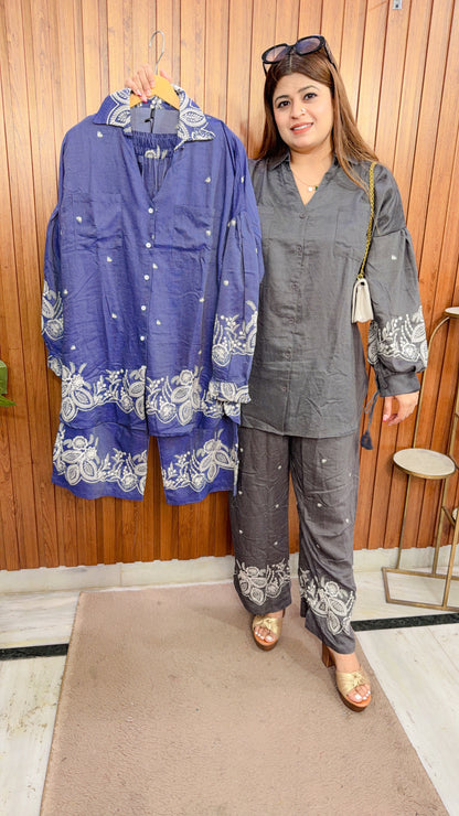 Sania embroidery Two Piece Coord set