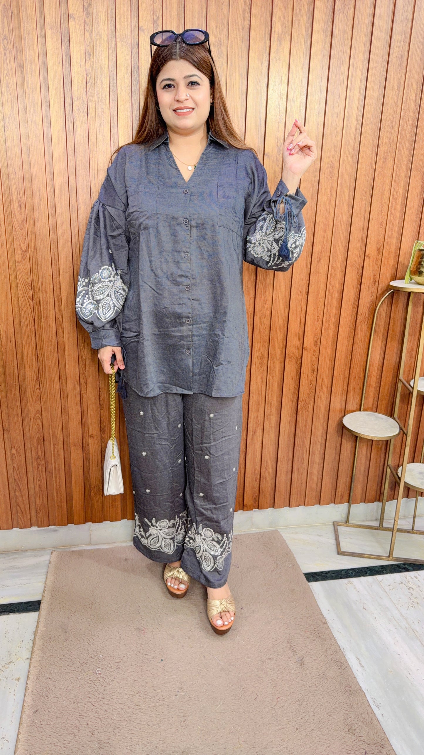 Sania embroidery Two Piece Coord set