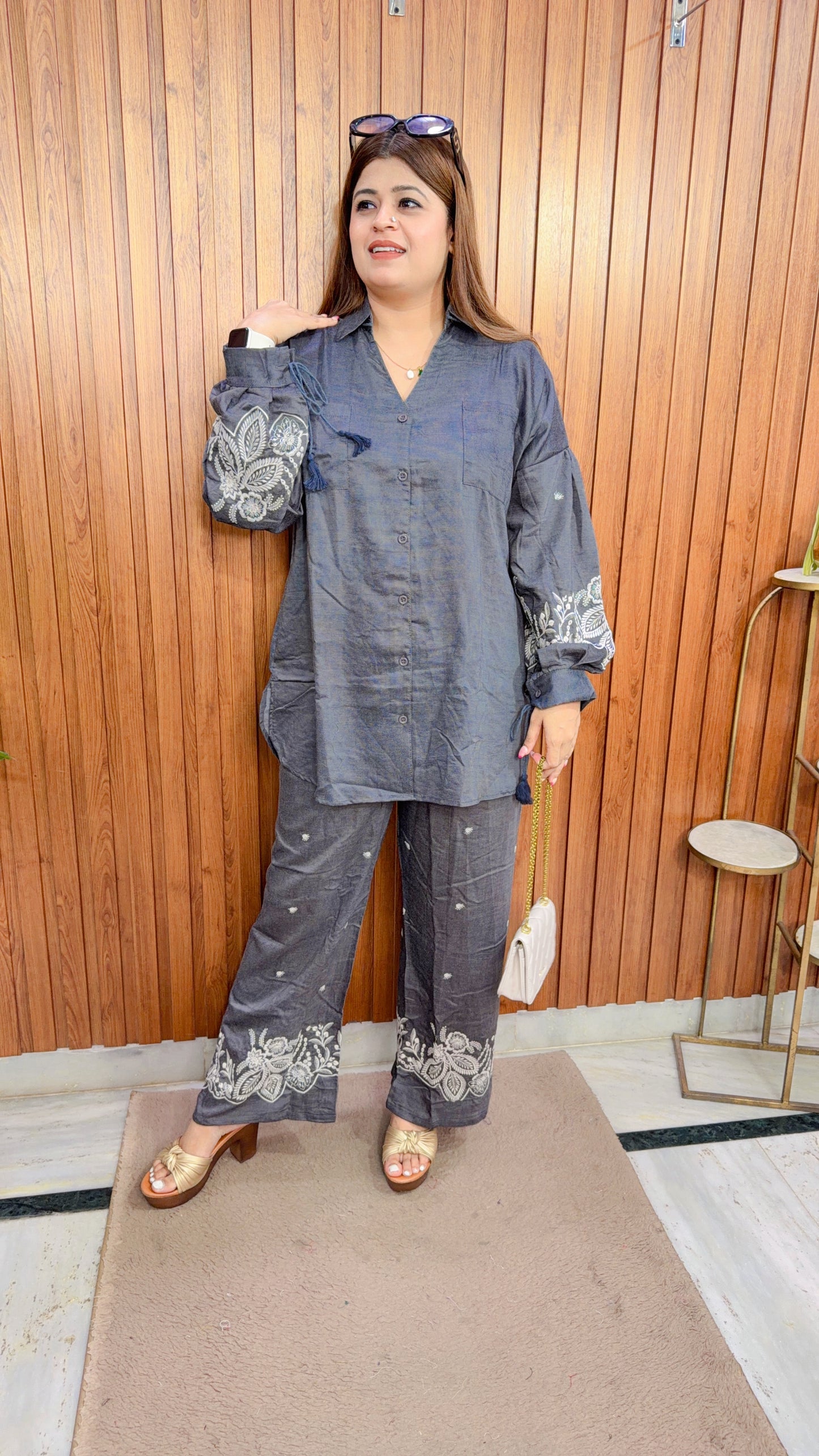 Sania embroidery Two Piece Coord set