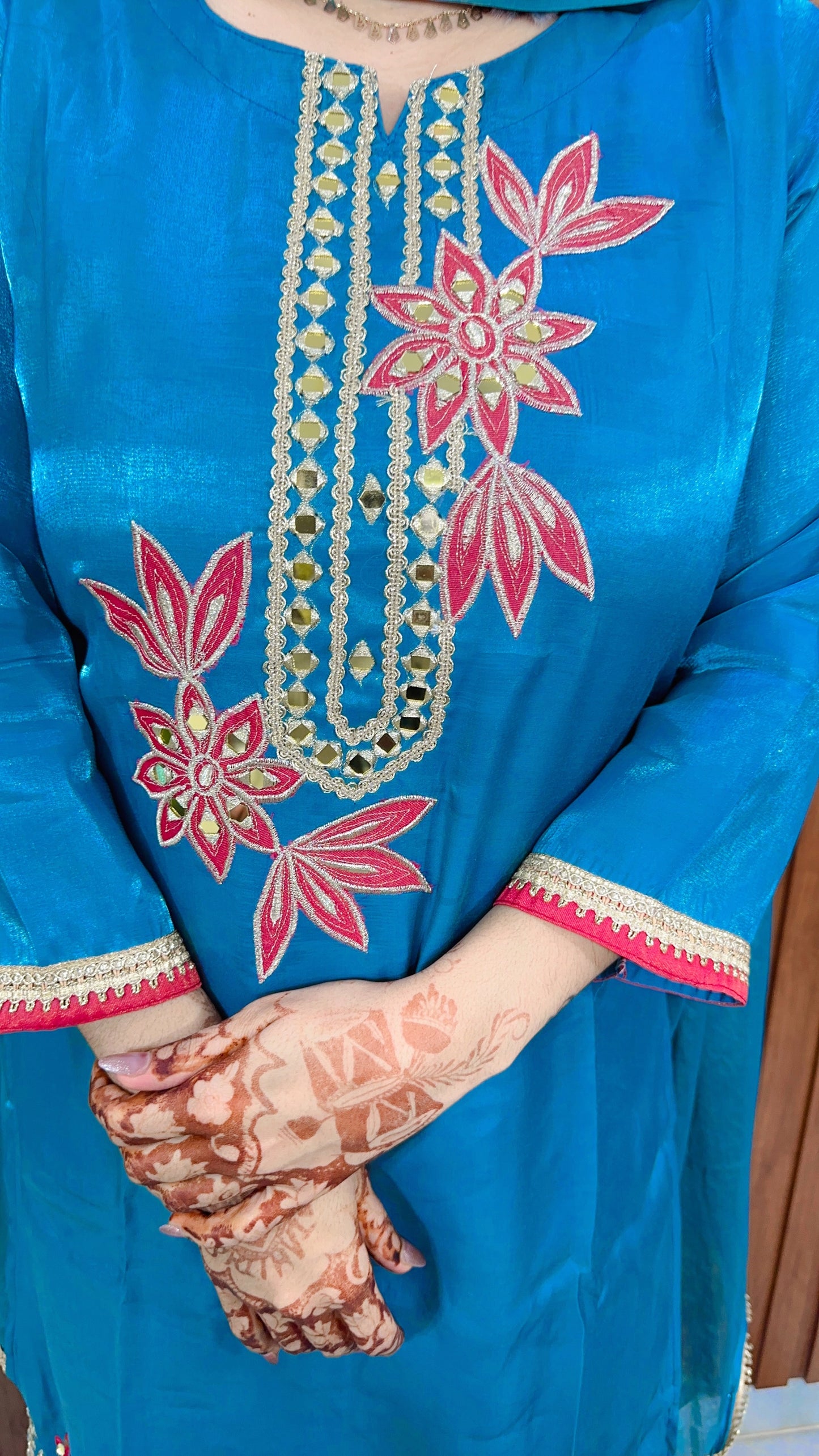 Neelima Mirror Work Farshi Suit