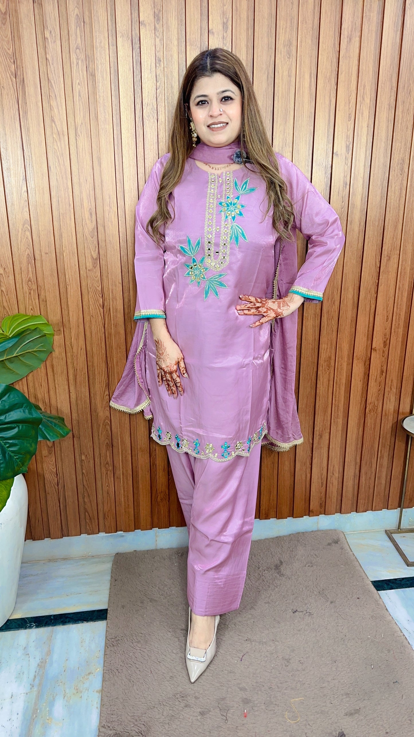 Neelima Mirror Work Farshi Suit