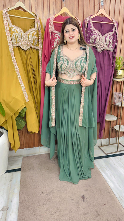 Premium pearl shrug dress