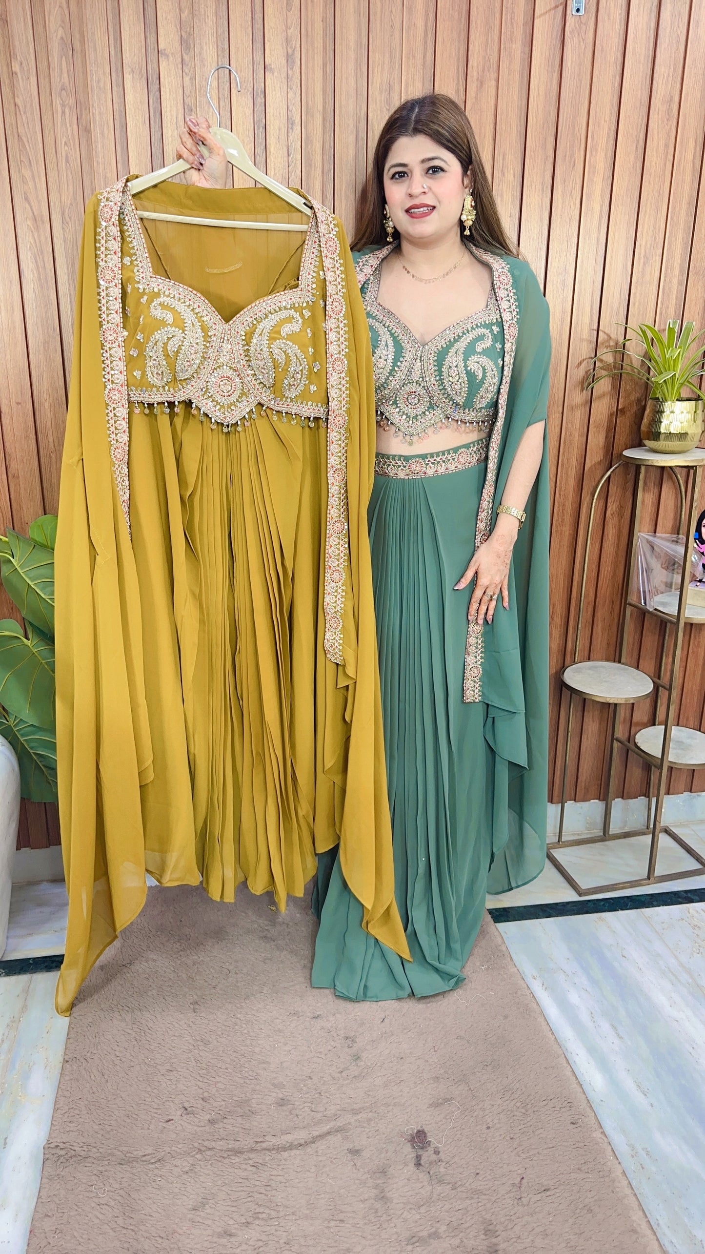 Premium pearl shrug dress