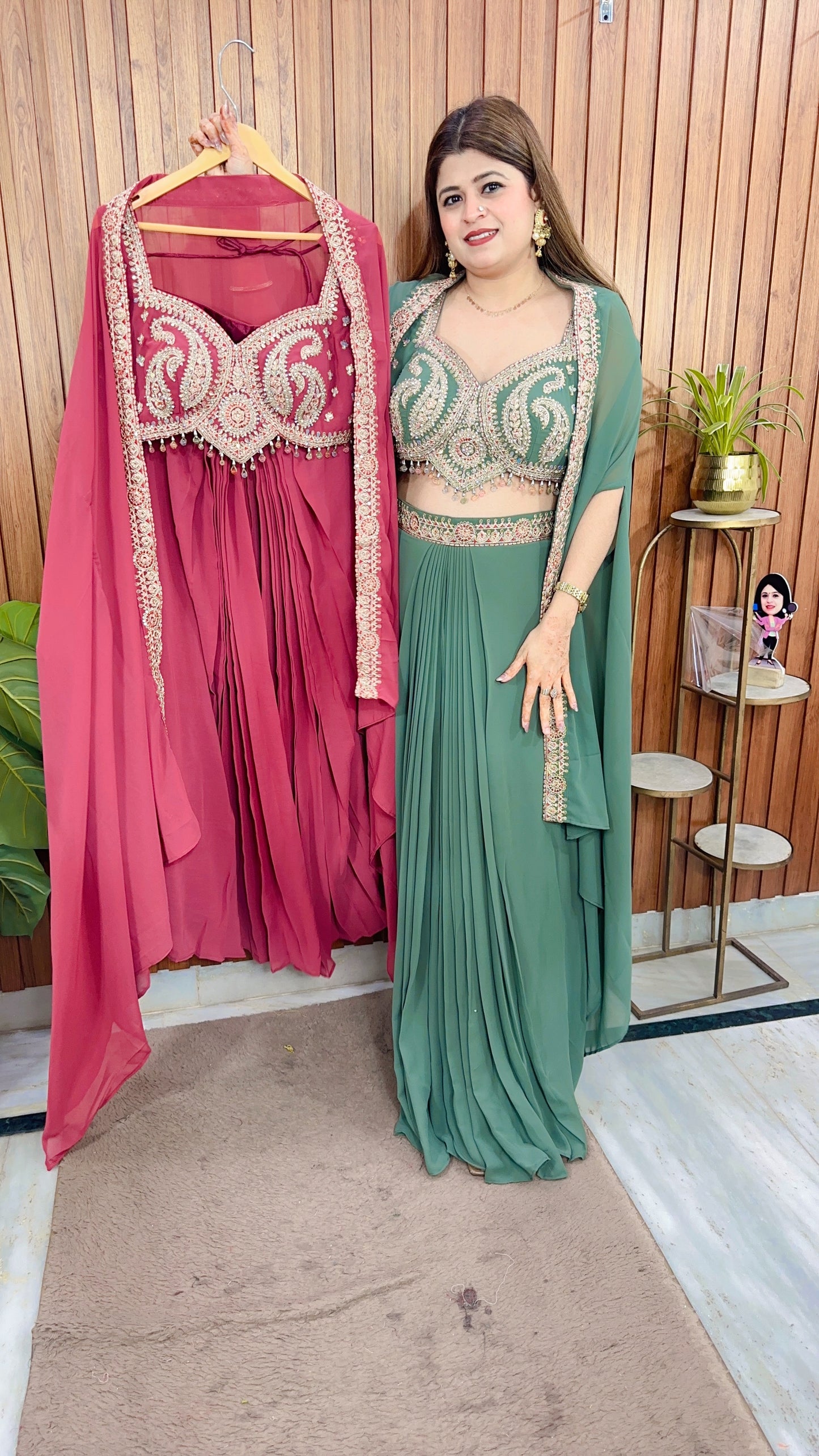 Premium pearl shrug dress