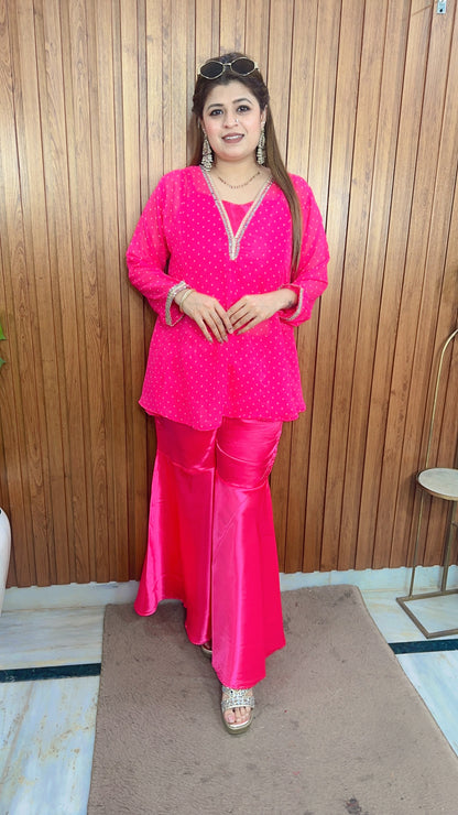 Naintara Peplum With Sharara Set