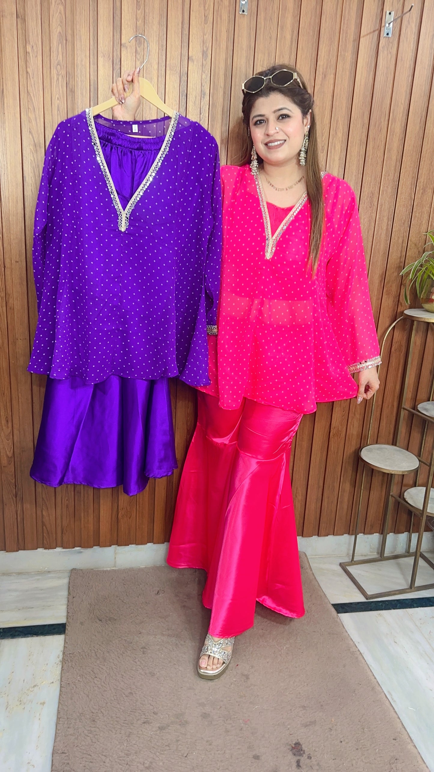 Naintara Peplum With Sharara Set