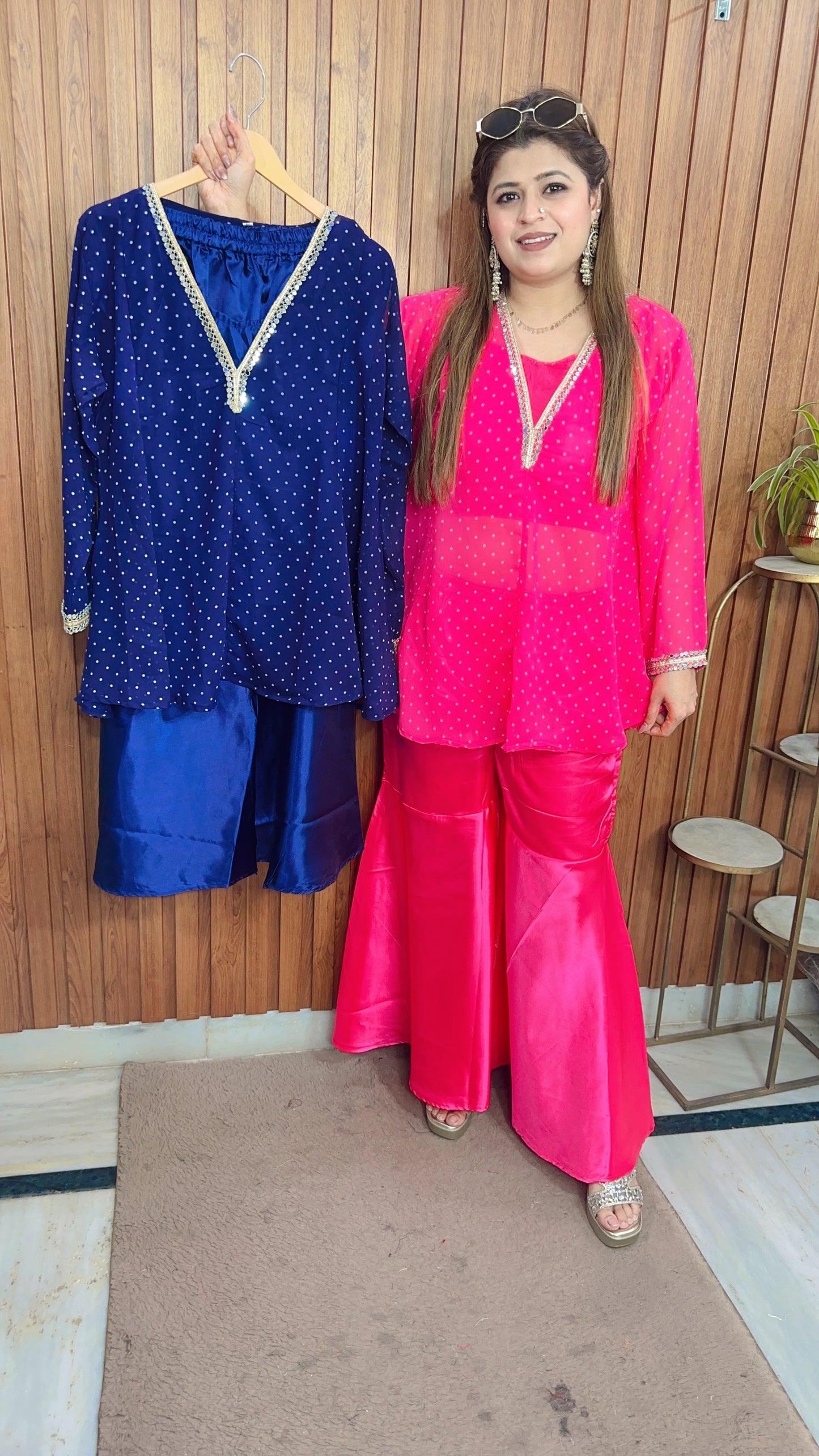 Naintara Peplum With Sharara Set