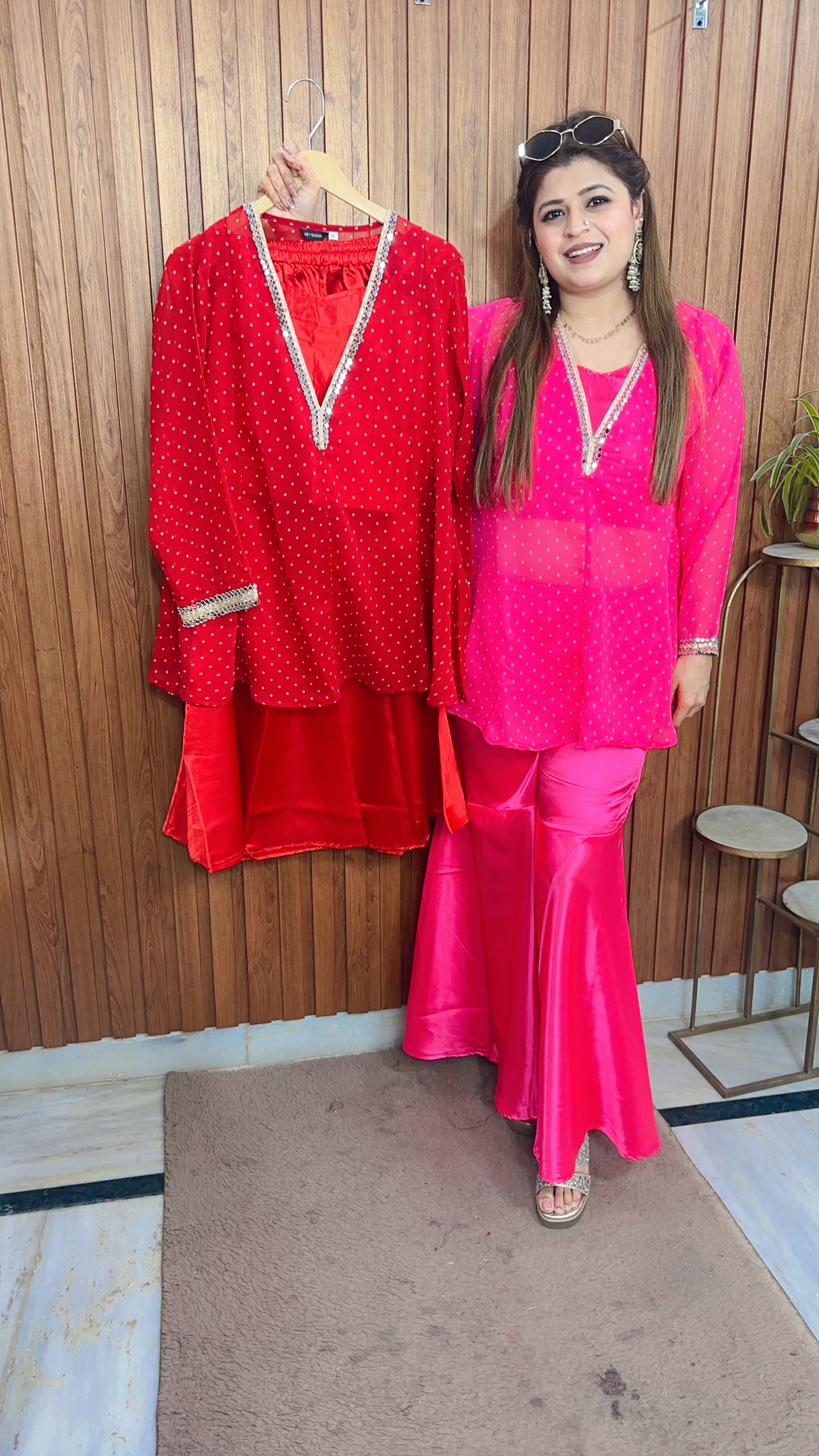 Naintara Peplum With Sharara Set