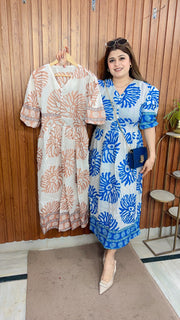 Block Printed Maxi Dress