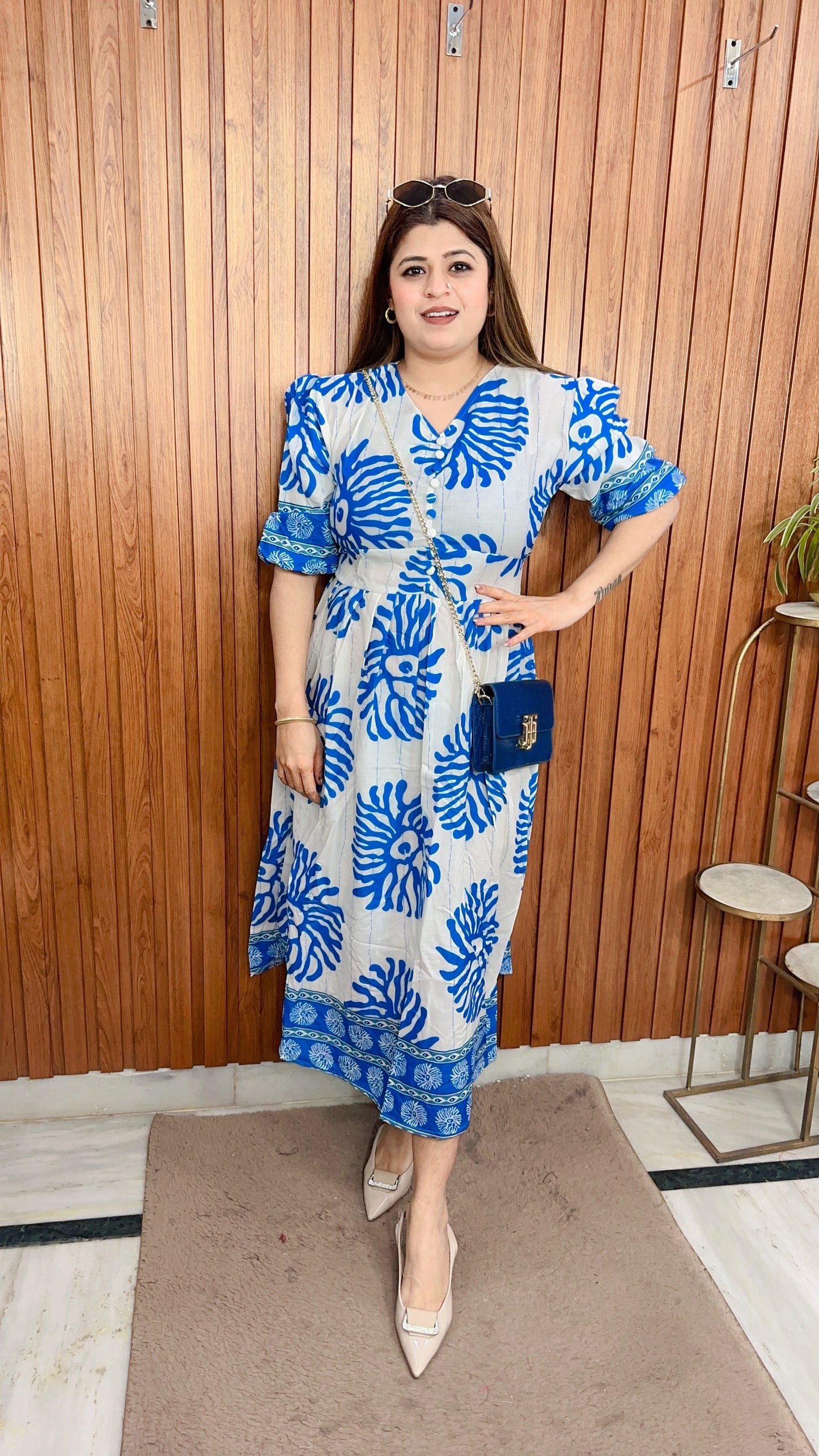 Block Printed Maxi Dress