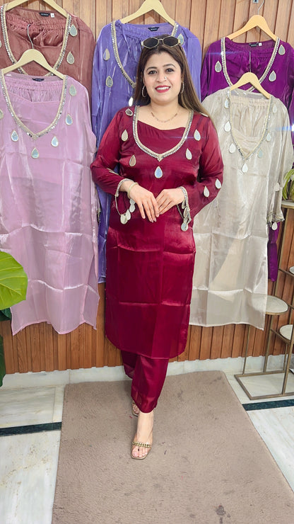 Anaya Indo Western Organza Kurta Set