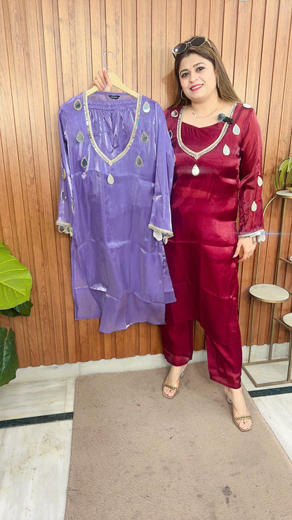 Anaya Indo Western Organza Kurta Set