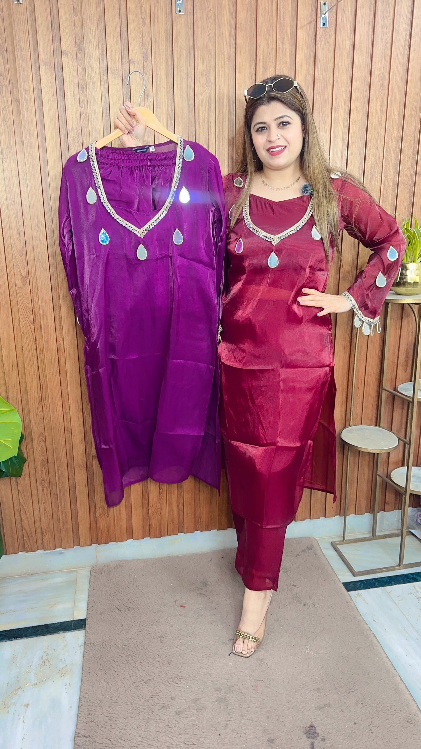 Anaya Indo Western Organza Kurta Set