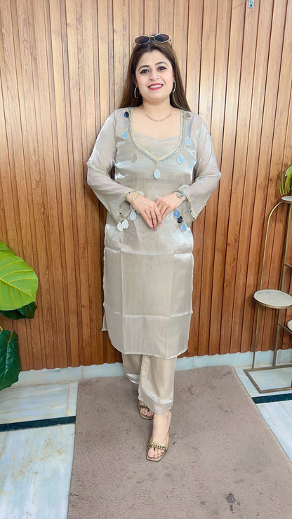 Anaya Indo Western Organza Kurta Set