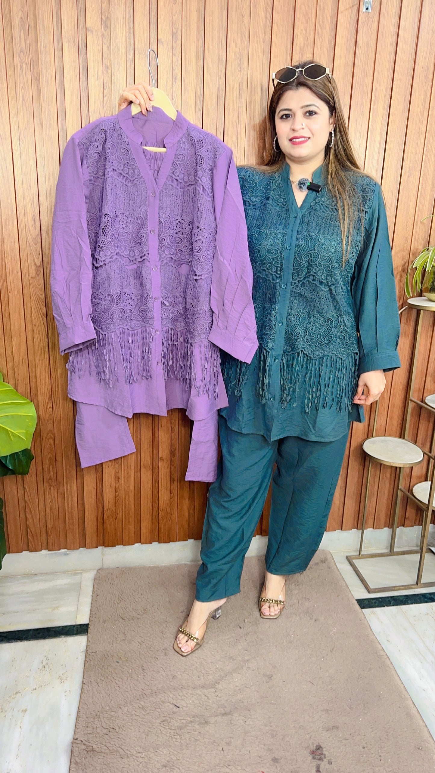 Crosia Lace Cotton Coord set