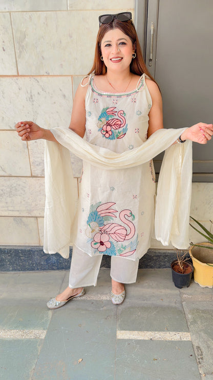 Chandni Spaghetti Strap Three Piece Suit