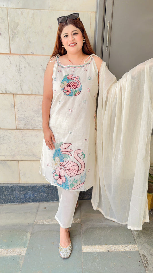 Chandni Spaghetti Strap Three Piece Suit