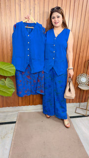 Aaysa Plain Cotton Denim Coord set