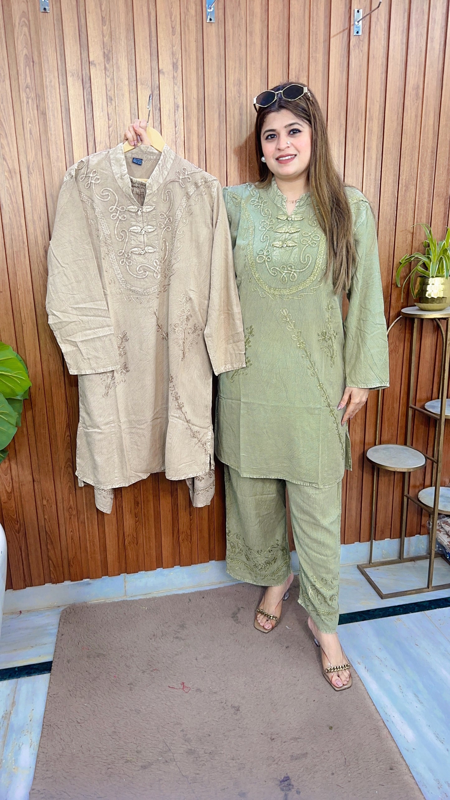 Lakhnavi Marble Cotton Coord set