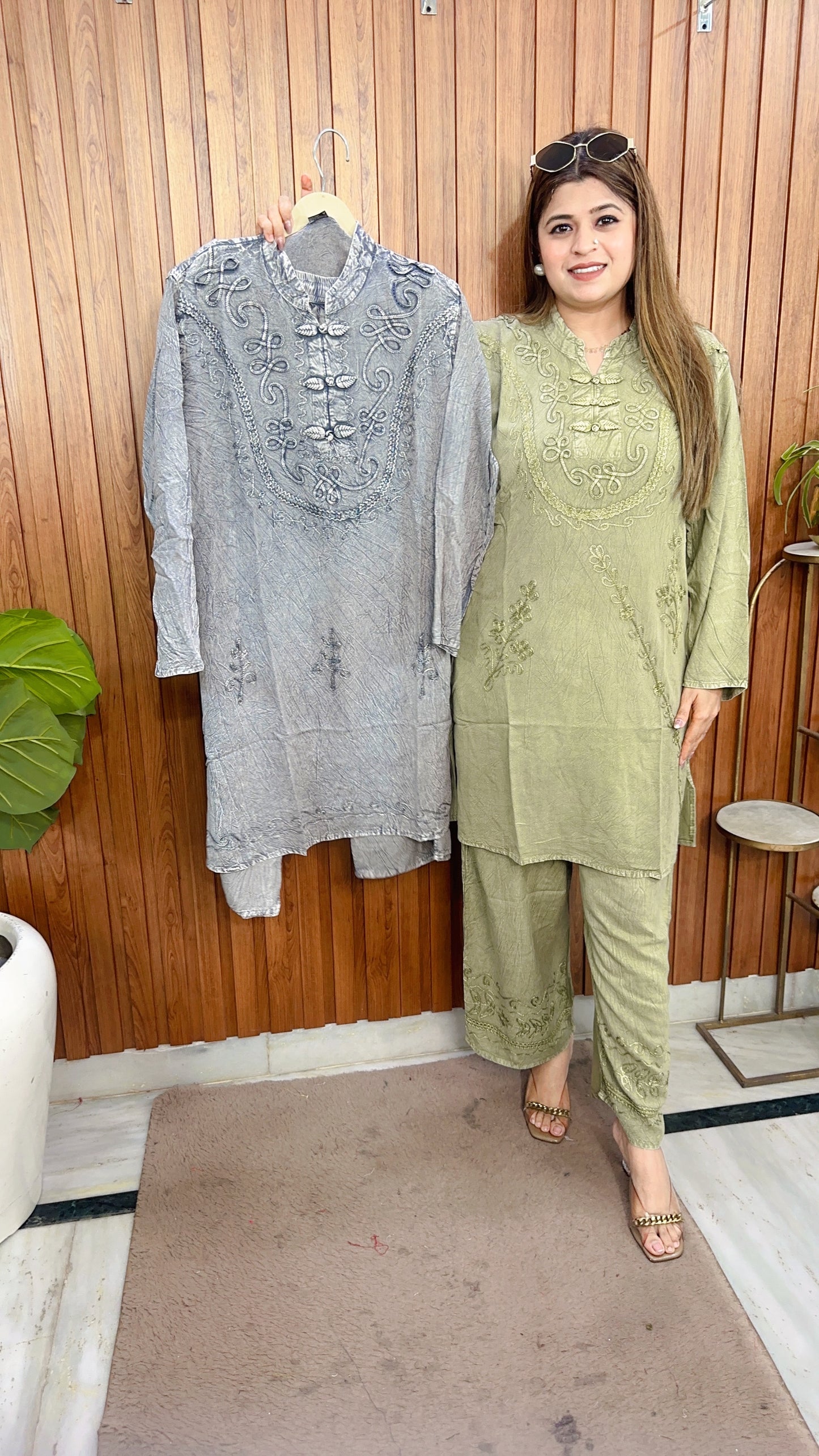 Lakhnavi Marble Cotton Coord set