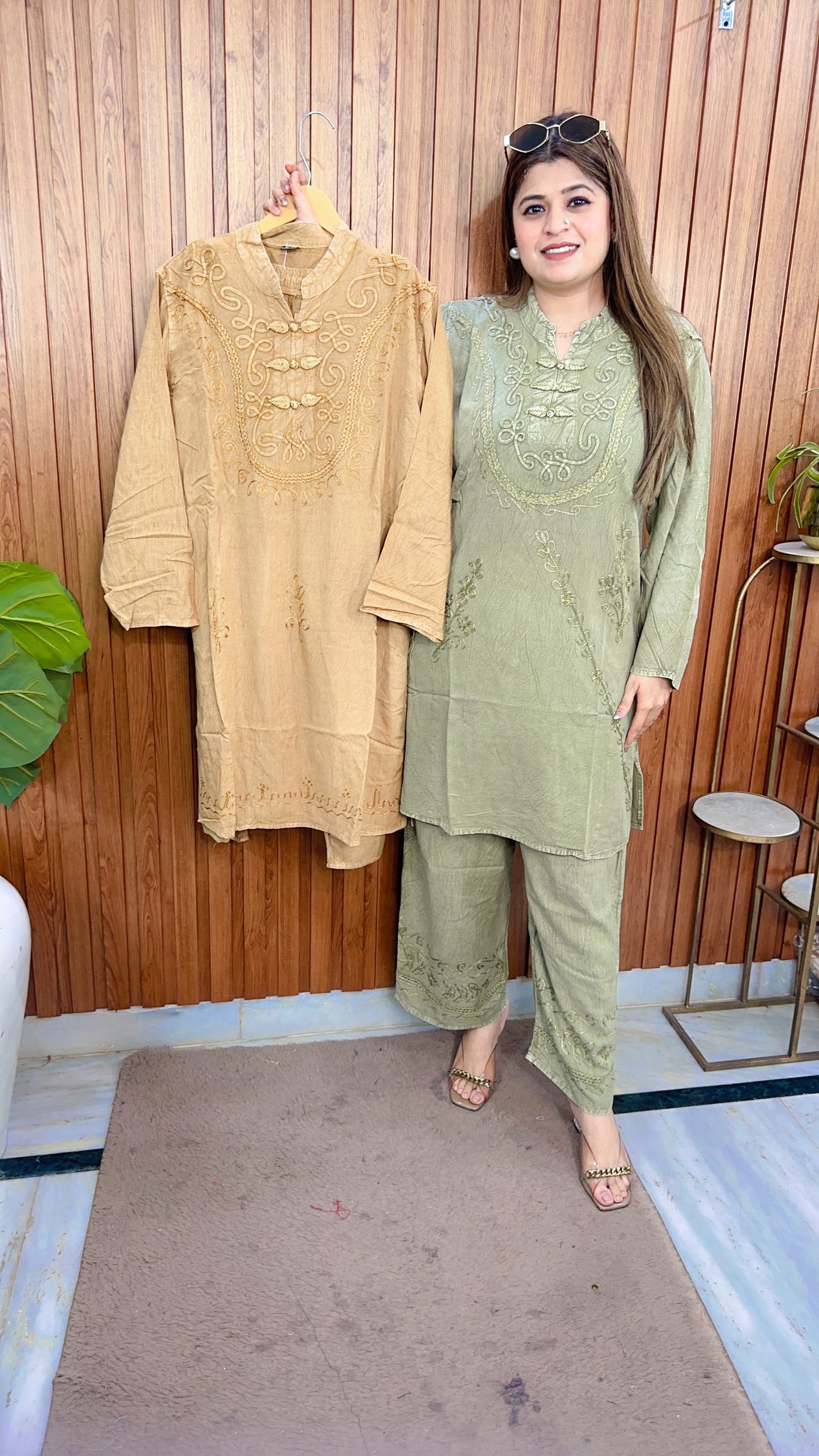 Lakhnavi Marble Cotton Coord set