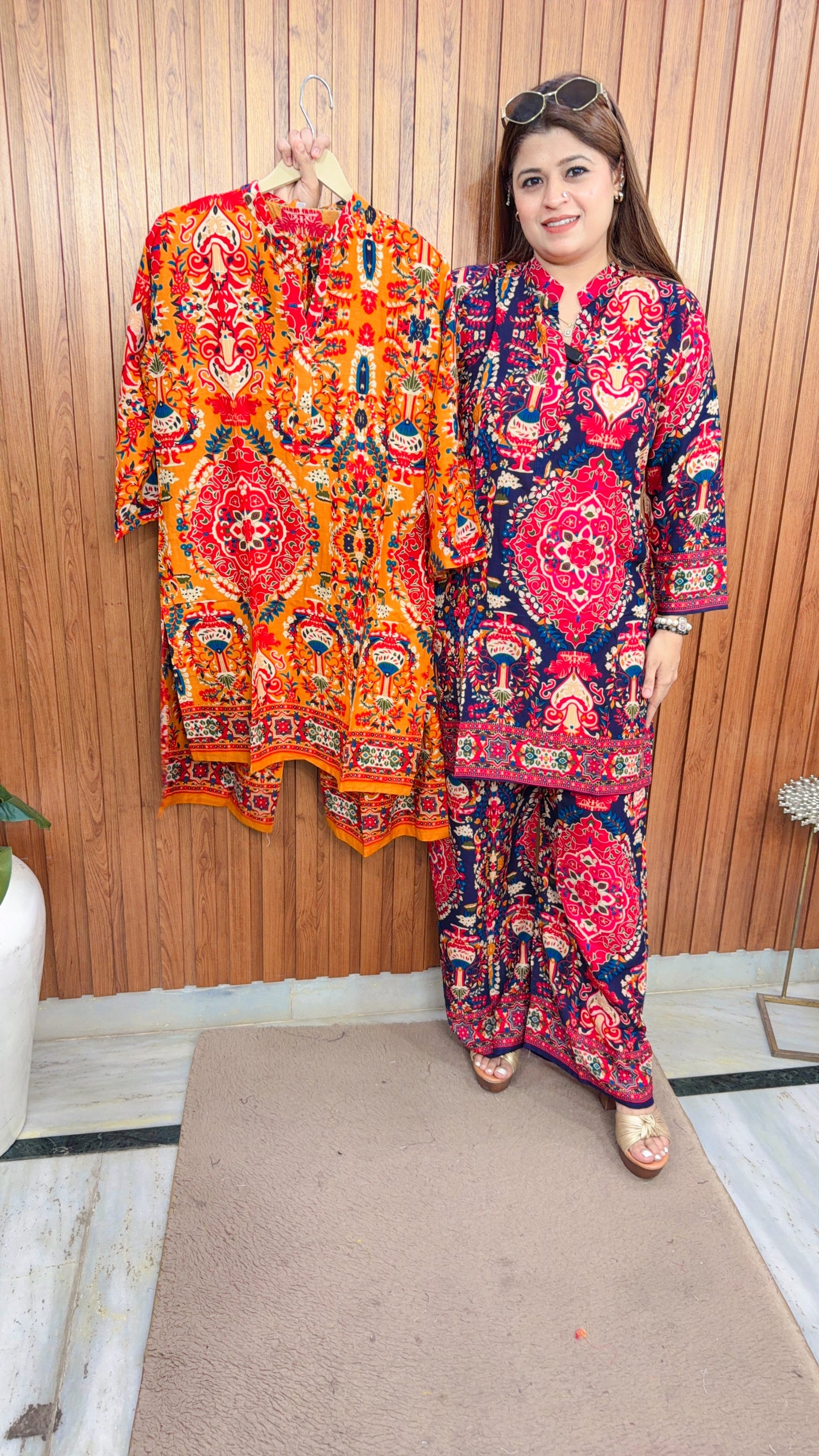 Kalamkari Printed Cotton Two Piece Coord set