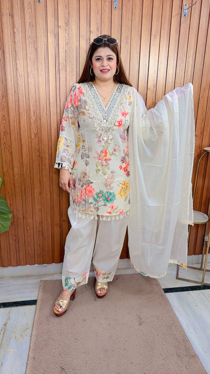 Kimara Mirror Farshi Three Piece Suit