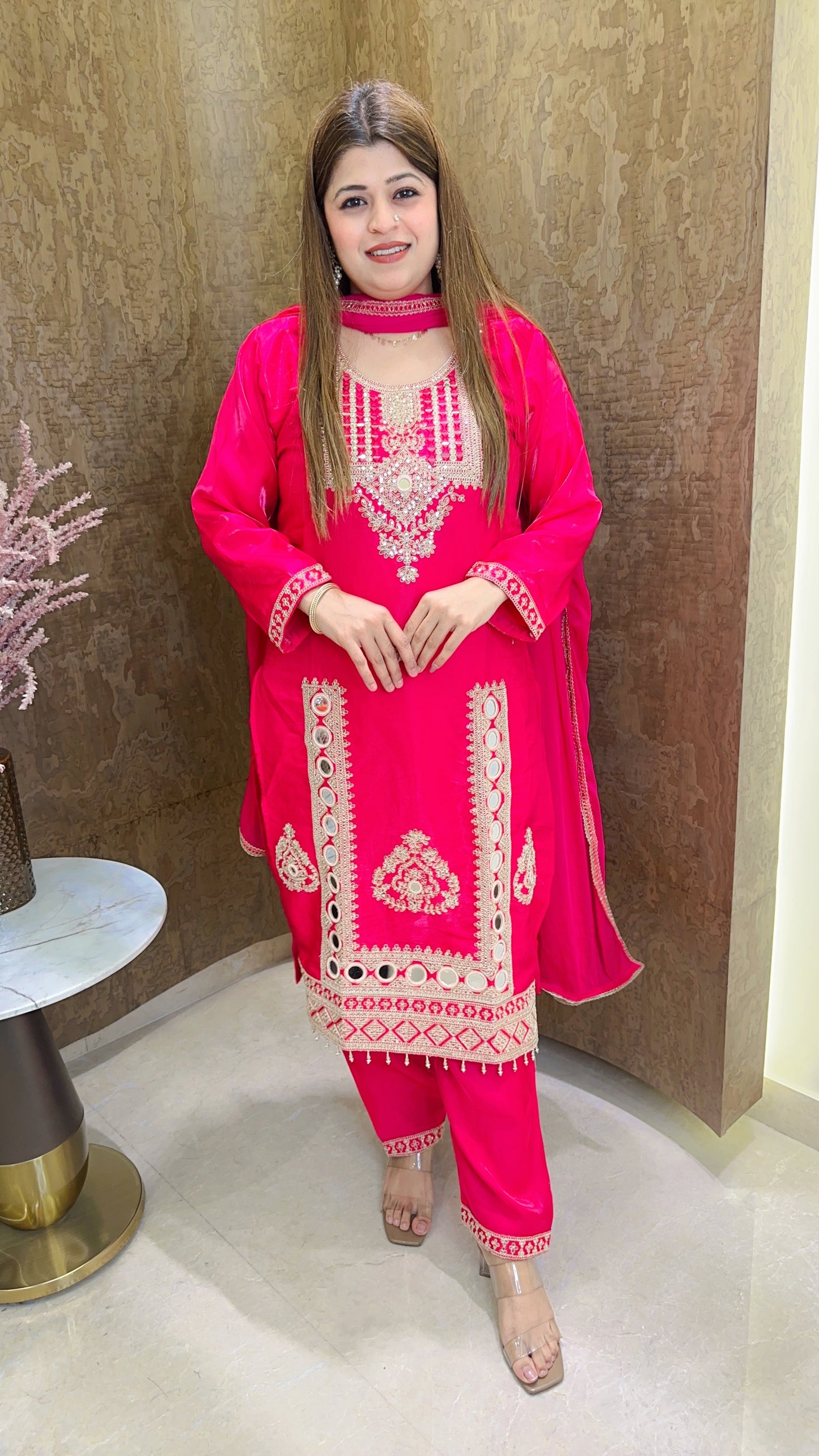 Suhani Cotton silk Partywear Handwork Suit