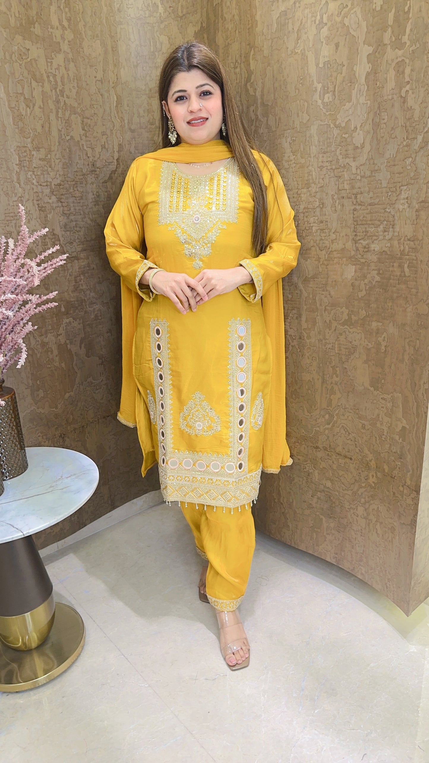 Suhani Cotton silk Partywear Handwork Suit