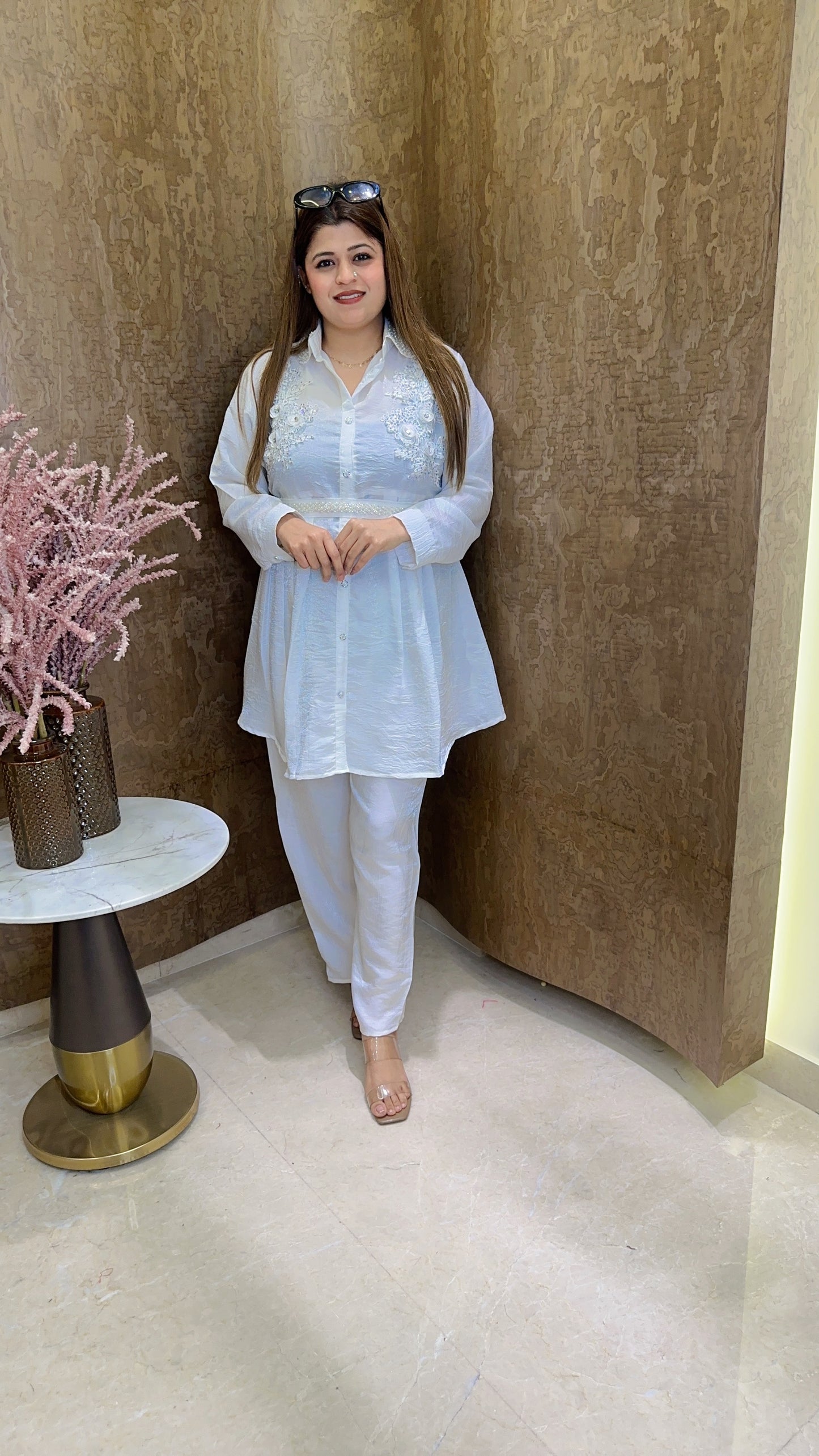 Zina Applique Flower Coord set