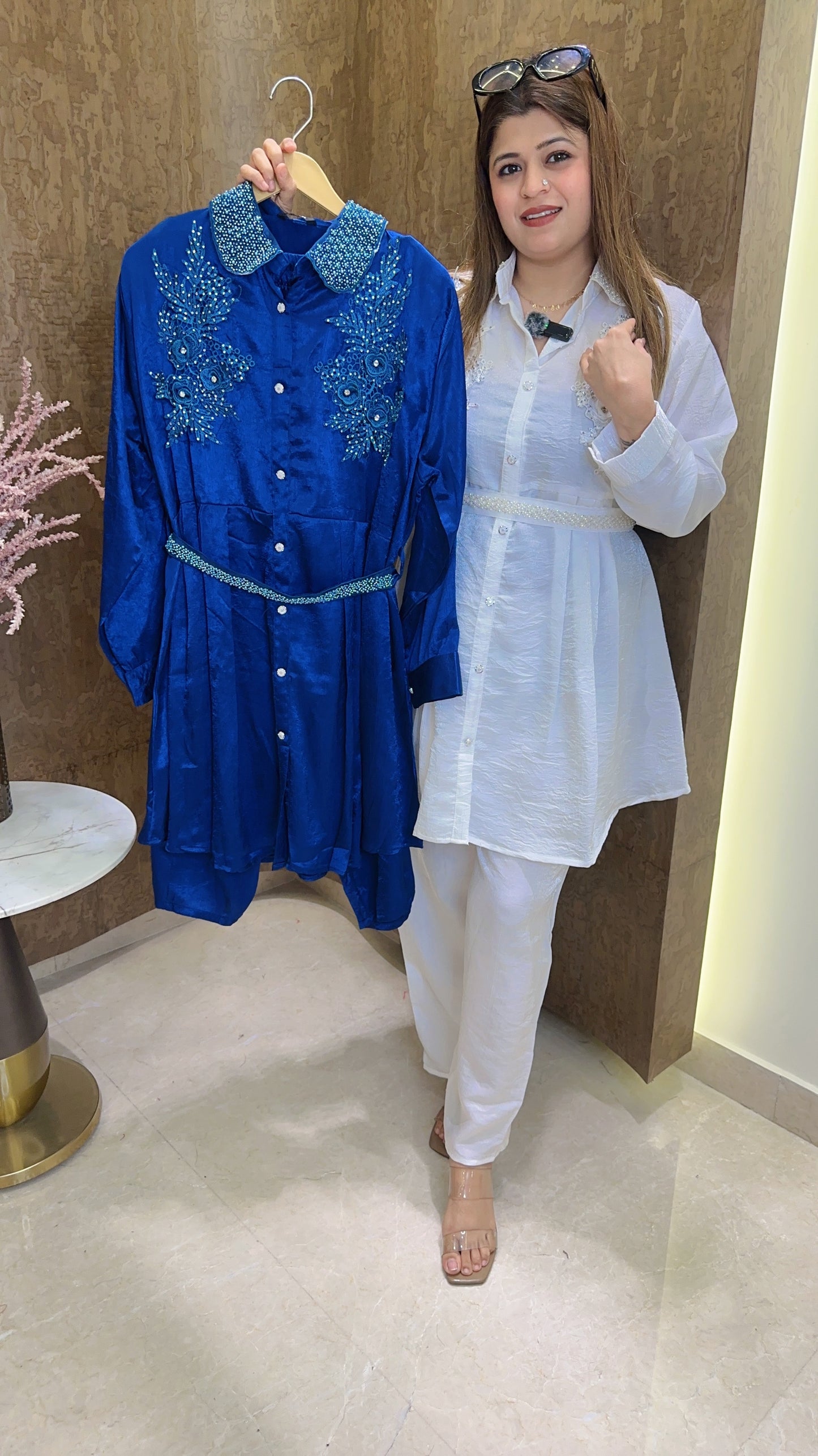 Zina Applique Flower Coord set