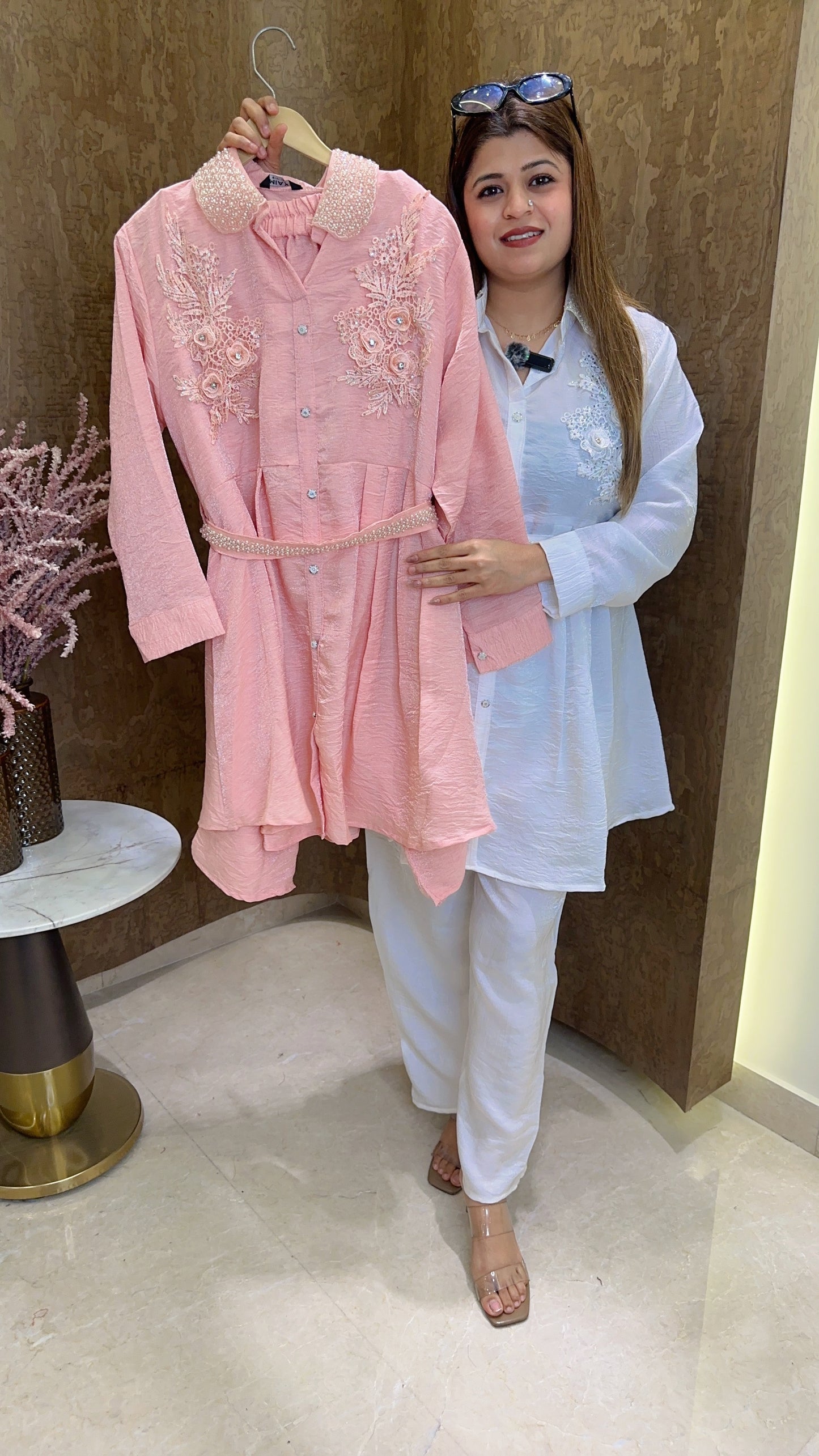 Zina Applique Flower Coord set