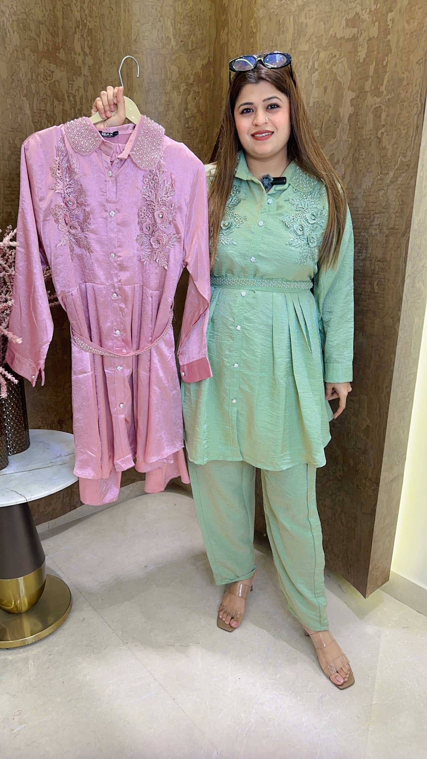 Zina Applique Flower Coord set