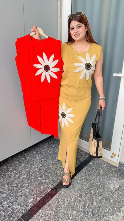SunFlower Imported Two Piece Skirt Set