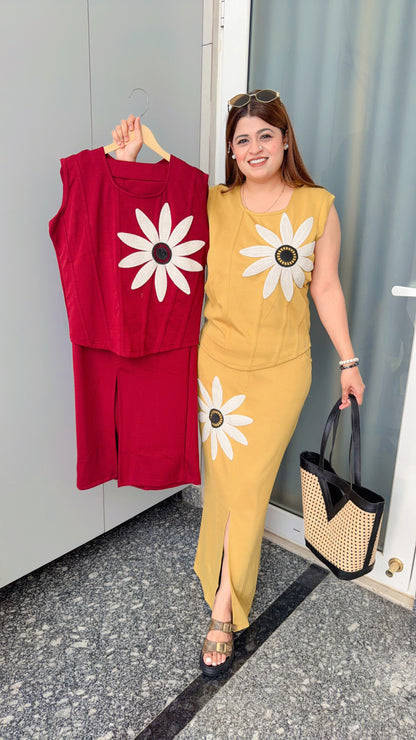 SunFlower Imported Two Piece Skirt Set