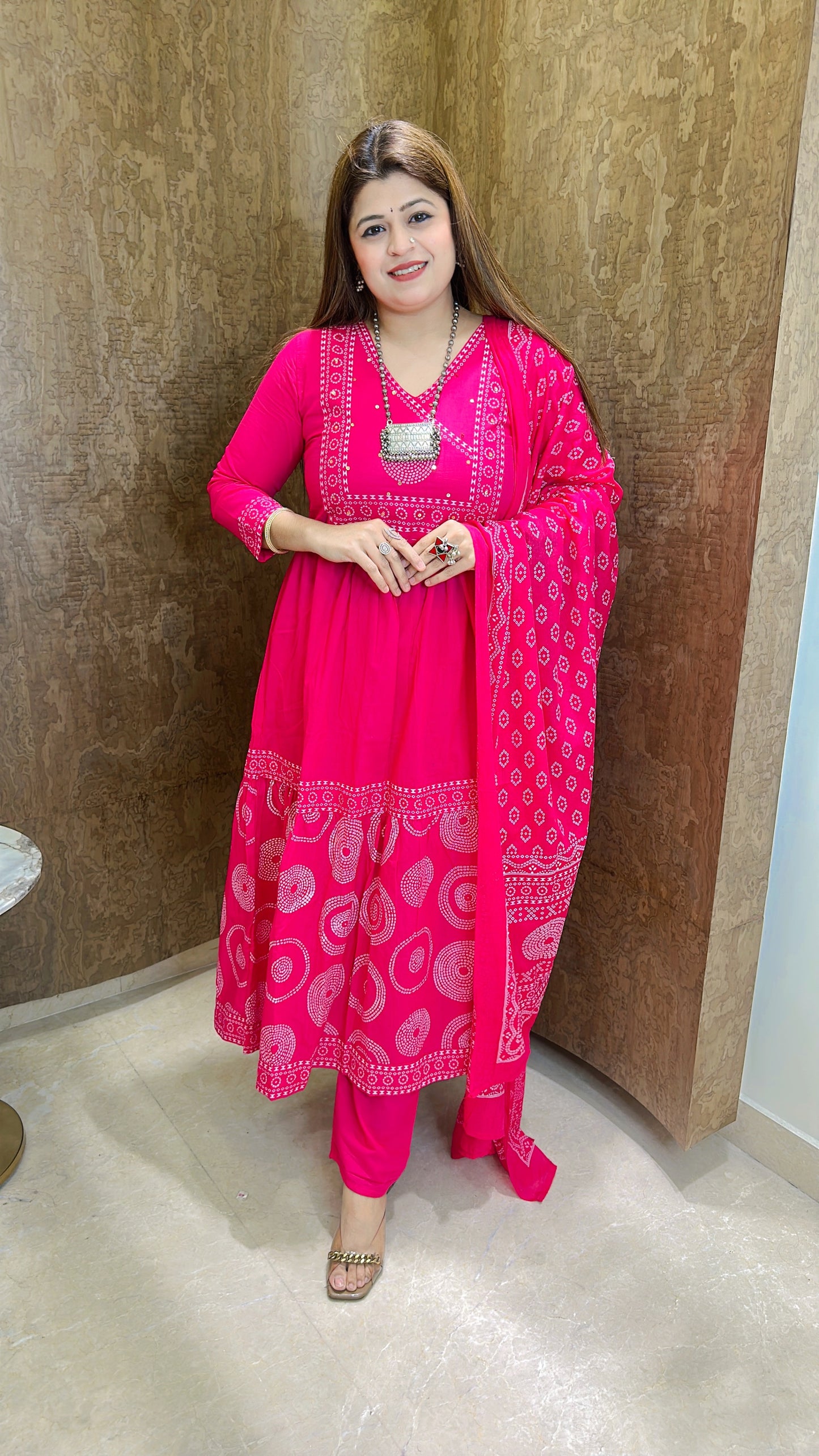 Sanchi Pure Cotton Anarkali suit set