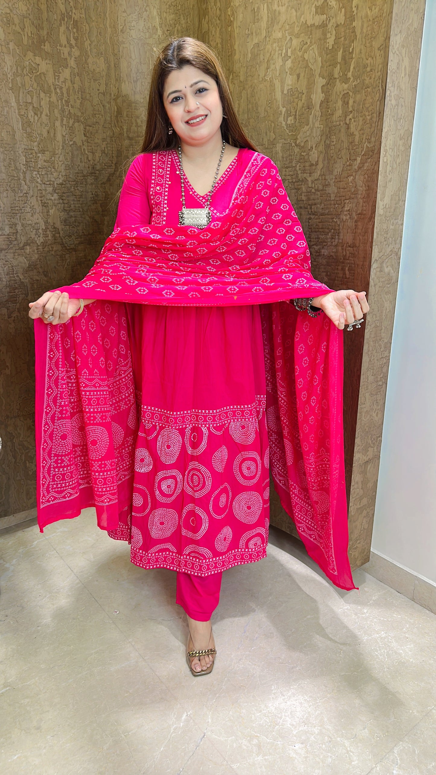 Sanchi Pure Cotton Anarkali suit set