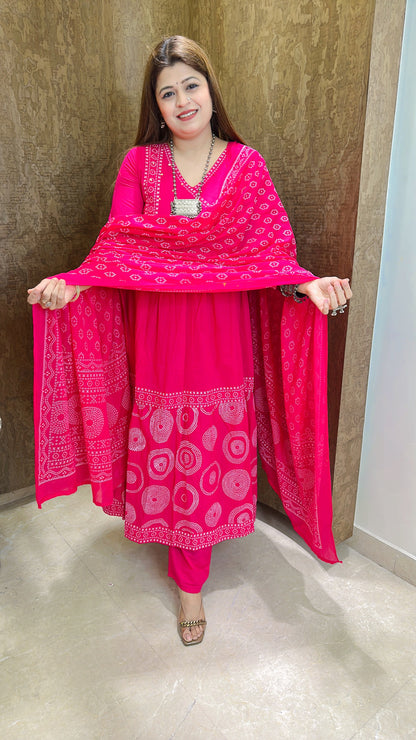 Sanchi Pure Cotton Anarkali suit set