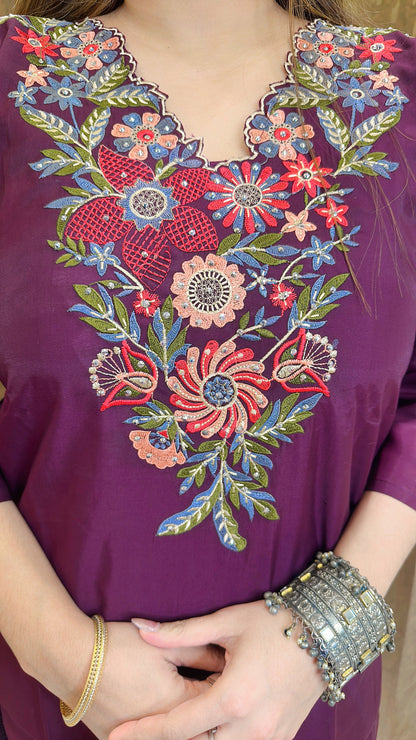 Zivika Premium Cotton Silk Suit