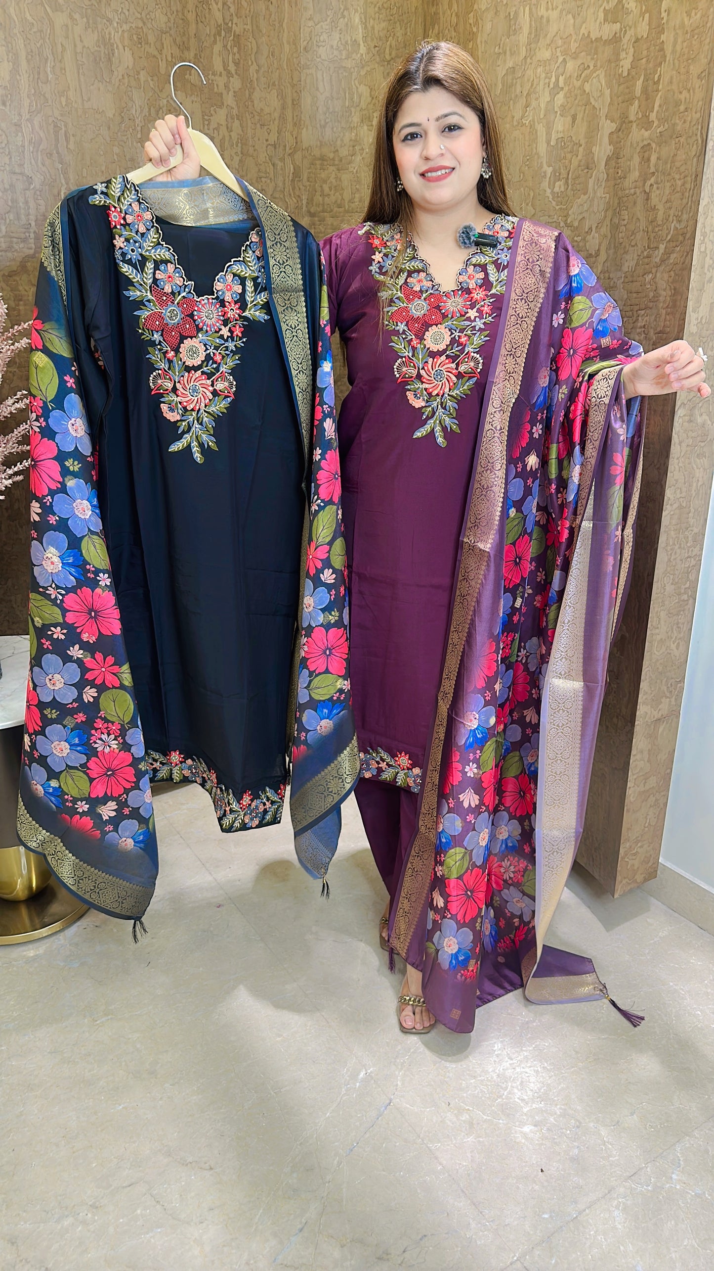 Zivika Premium Cotton Silk Suit