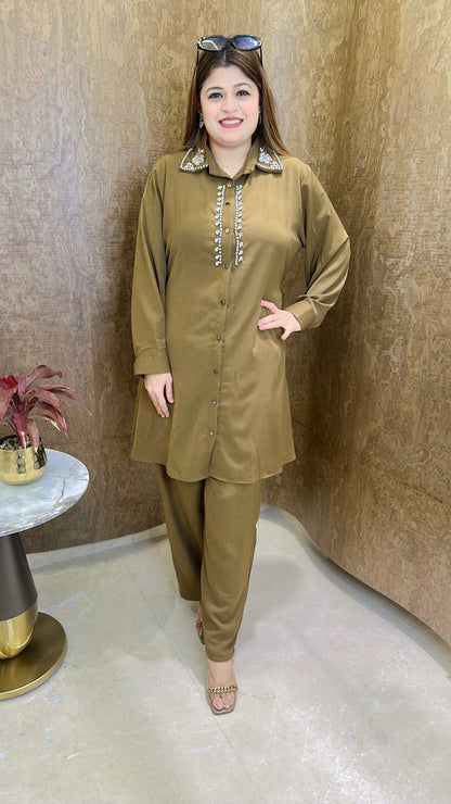 Premium Ruby Diamond Two Piece Set