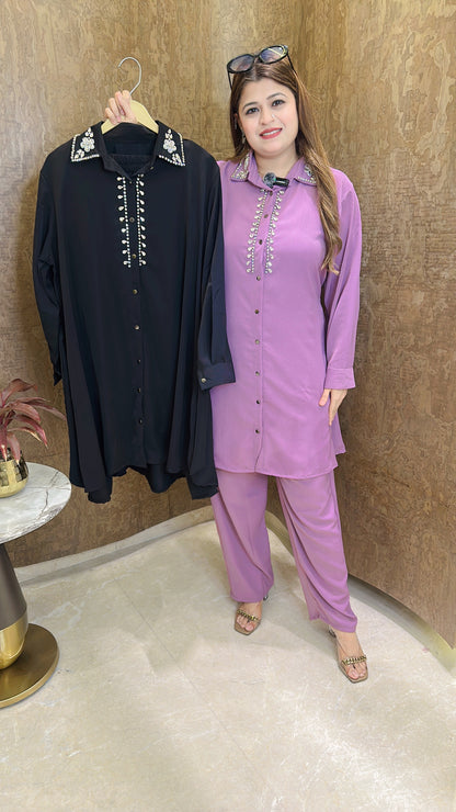 Premium Ruby Diamond Two Piece Set