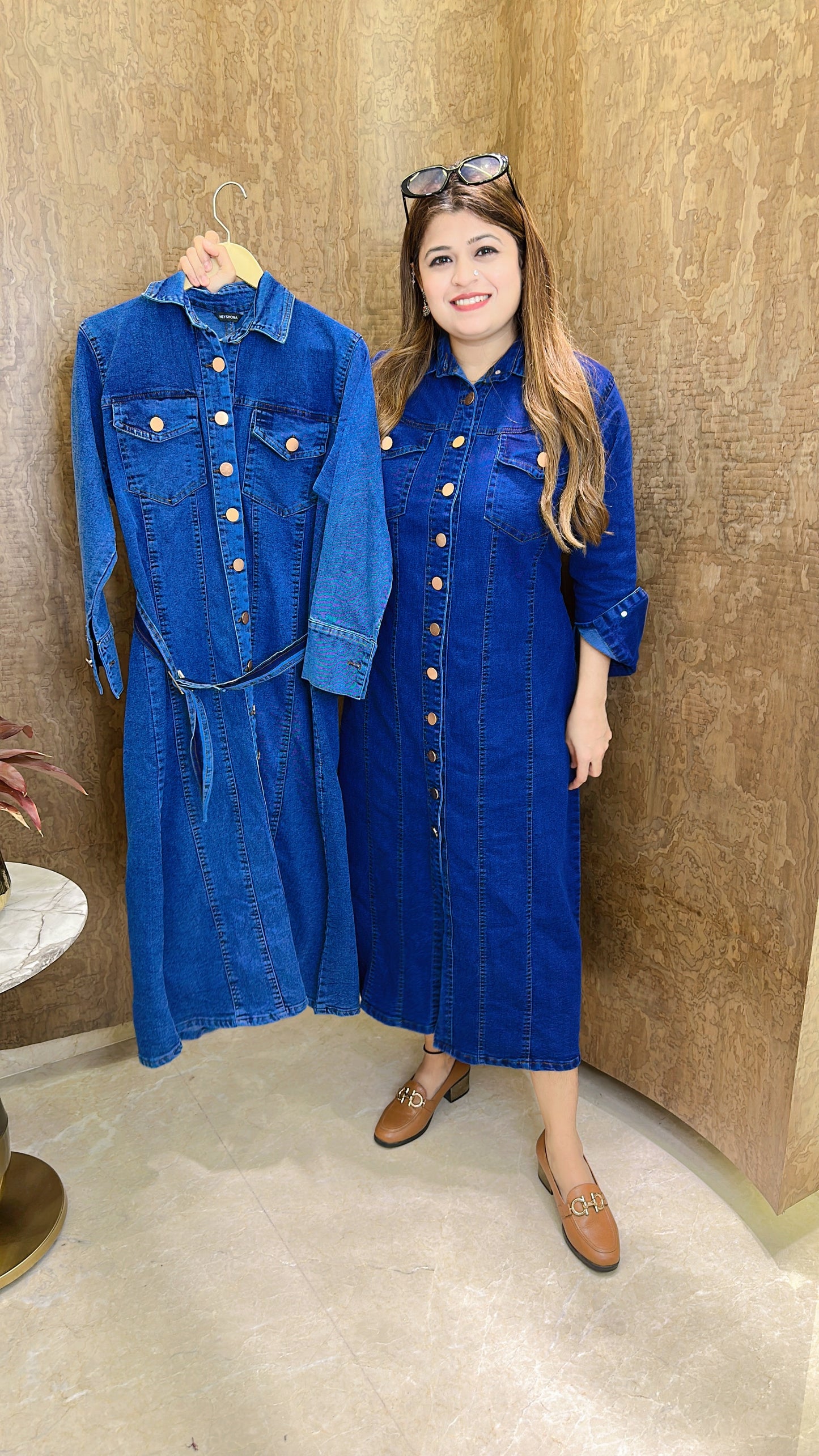 Premium Denim Long Dress