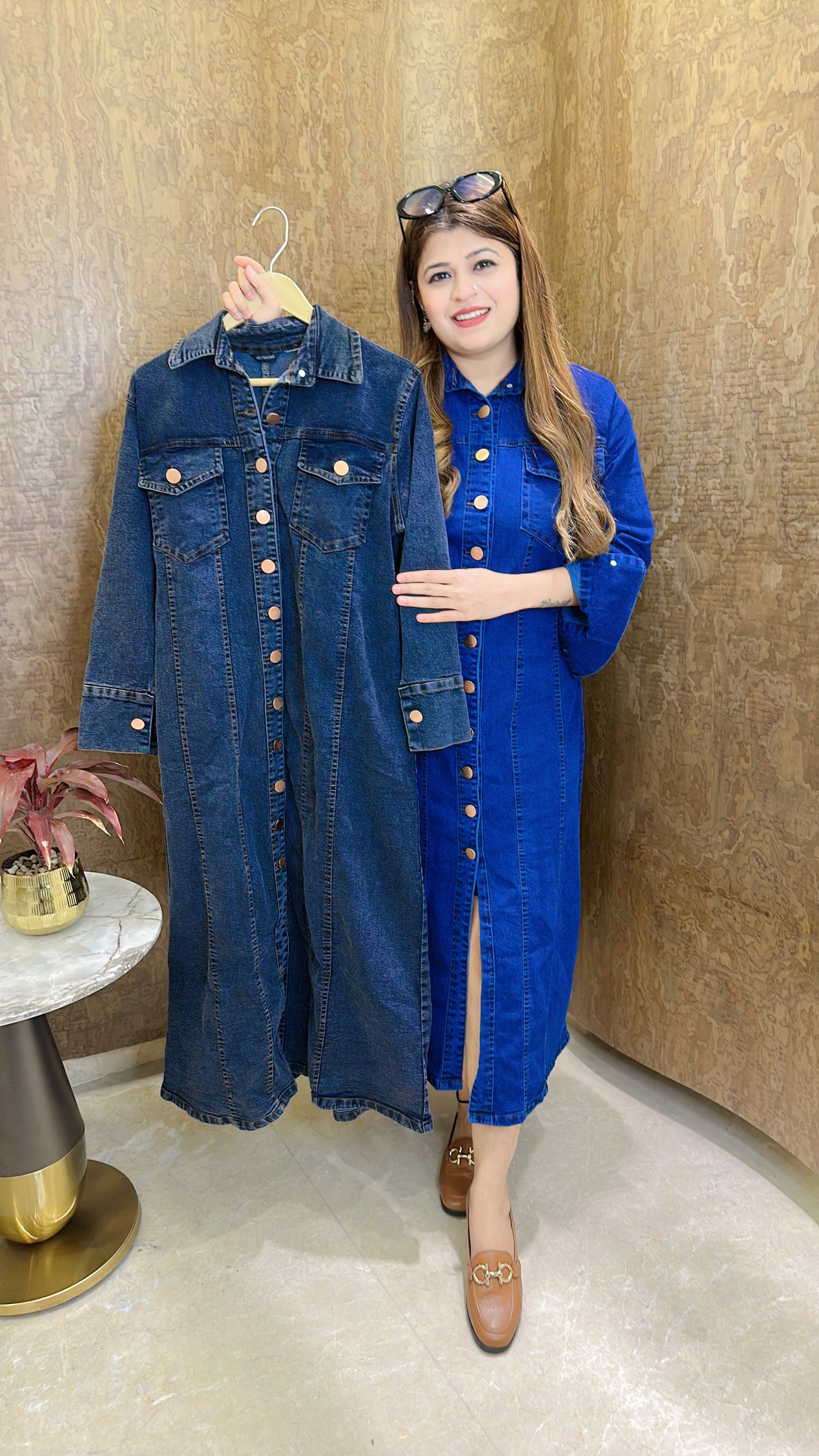 Premium Denim Long Dress