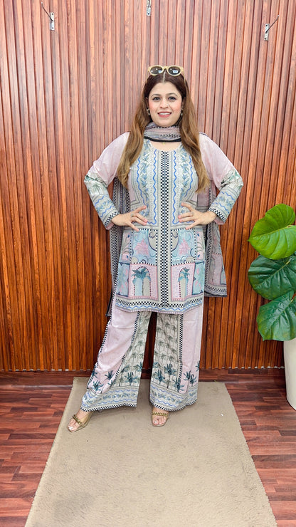 Classic Digital short kurta with dupatta set