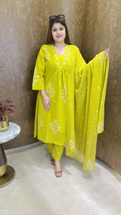 Shifa A Line Pure Cotton Suit