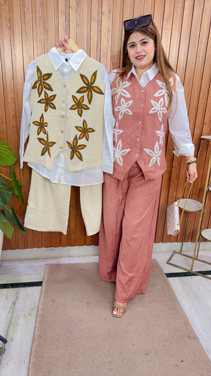 Arika Flower Three Piece Coord Set
